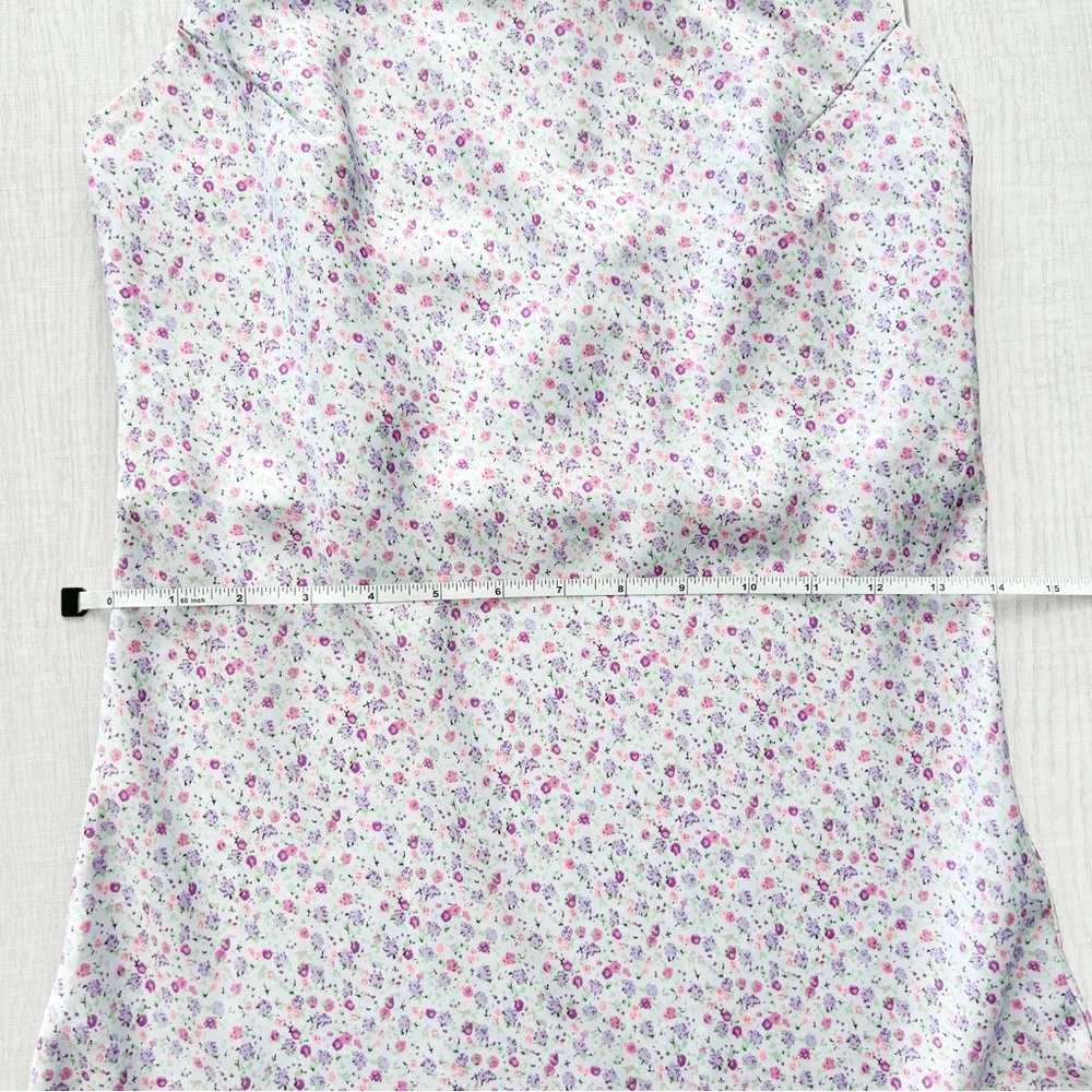 Princess Polly lilac floral satin mini slip dress - Picture 9 of 13